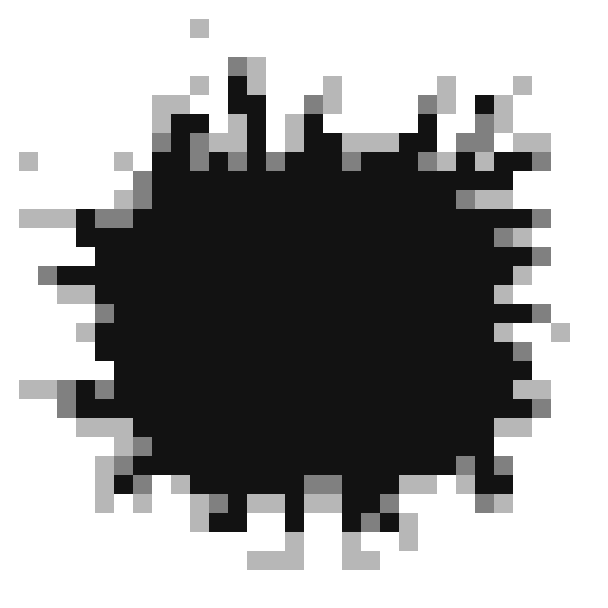 Pixelated hole